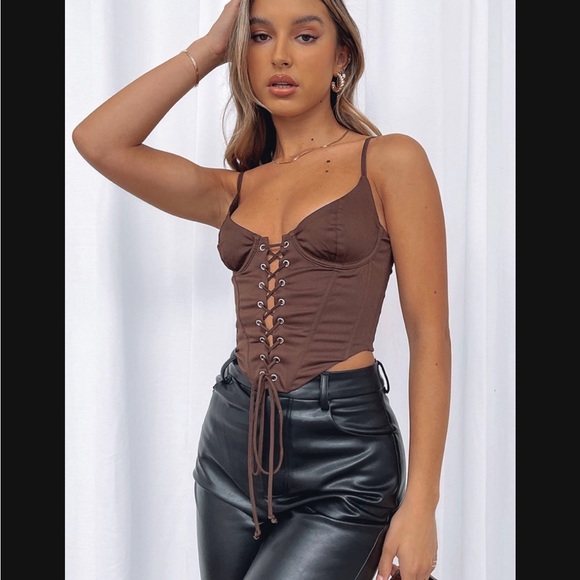 White fox bustier. Never worn, with tags. XS - Picture 2 of 3